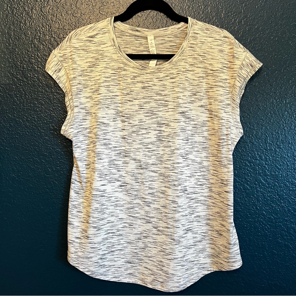 Lululemon short sleeve workout top.
